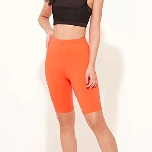 Orange bike rider shorts
